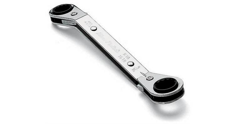 Ratchet box-end wrench depressed centre 1/4 inch x 5/16 inch