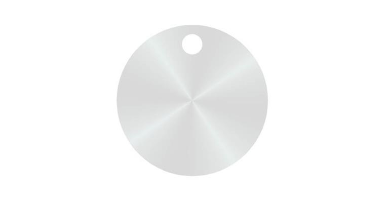 1004784033 Aluminium ID tag blank round 25.0x1 mm