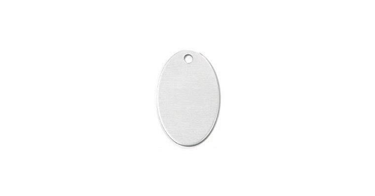 1004784037 Aluminium ID tag blank oval 30x40x1 mm