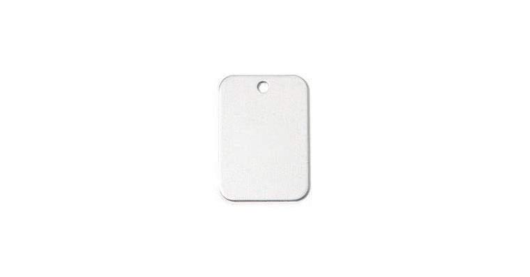 1004784039 Aluminium ID tag blank rectangle 40x17x1 mm