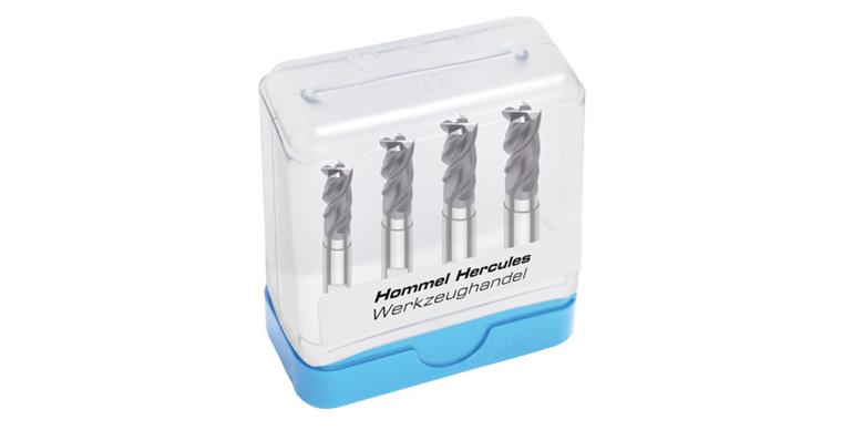 1097016819 SC HPC mill cutter UNI set 4 pcs with clearance TiAlN-coated dia. 6/8/10/12 mm