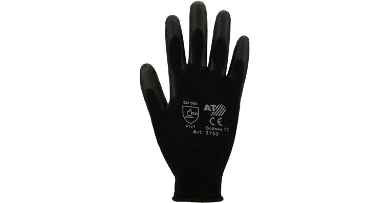 1002683696 Strickhandschuh PU schwarz Pack a 12 Paar Gr. 11