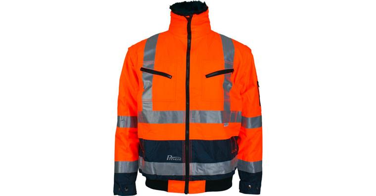 Hi-vis pilot jacket orange/navy EN ISO 20471, cl.3, size M