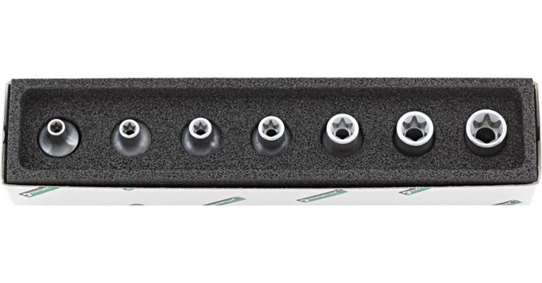 STAHLWILLE socket 3/8 inch, 7 pcs, E 5-E 14 external TX