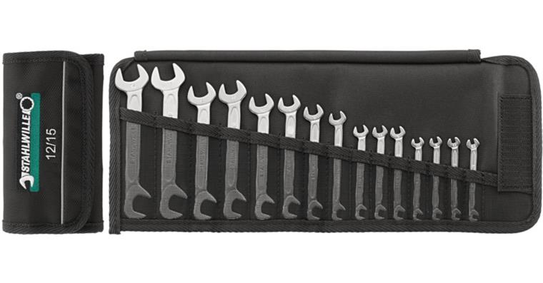STAHLWILLE double open-end wrench 15 pieces 3.2-14 mm ELECTRIC