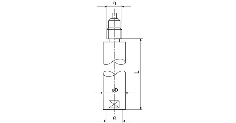 Verlängerung 844 Dv, für Messkopf 844 D, 125mm