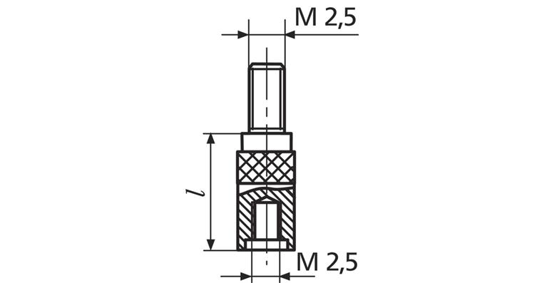 Messbolzenzwischenstück 912, Länge 10 mm