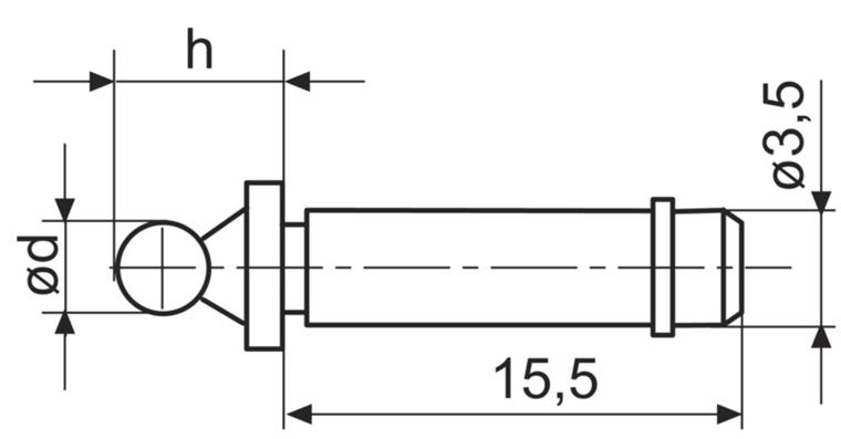 HM-Kugelmeßeinsatz für 40Z/880 40 Zk, 2,704 mm