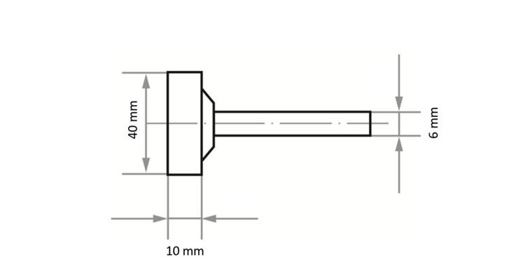 1001452455 Synthetic resin mounted point, quality NK ZY2 4010.06, NK 24 QU BA. Hard