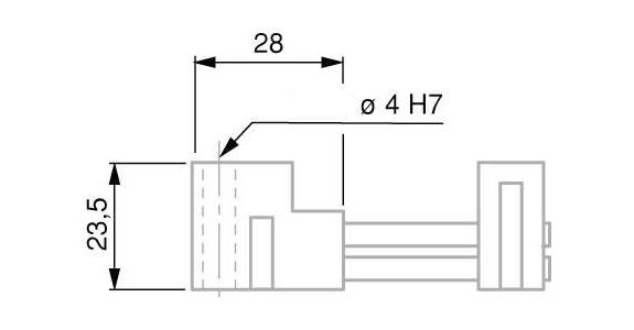 TESA-Messeinsatzhalter VBU Feineinstellung 1 Vertikal-Bohrungen 4 mm