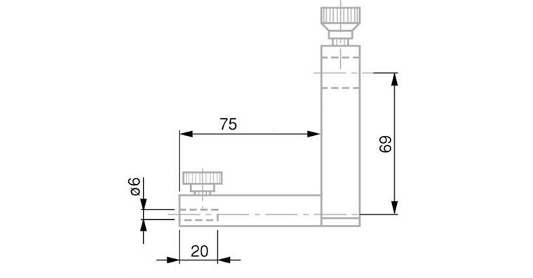 1001330494 TESA gauge slide carrier for measuring depths up to 110 mm