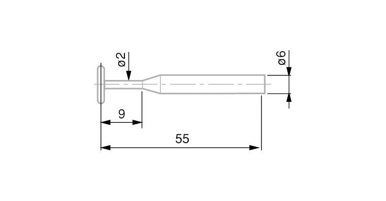1001330490 TESA gauge slide with carbide disc 4.5 mm