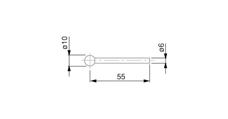 1001330484 TESA gauge slide with carbide ball 10 mm