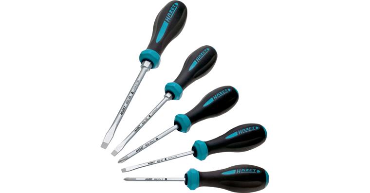HAZET screwdriver set, 5 pieces, slotted and PH