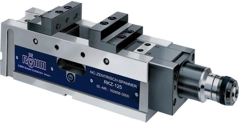 NC compact centre clamping device, type RKZ jaw width 125 mm