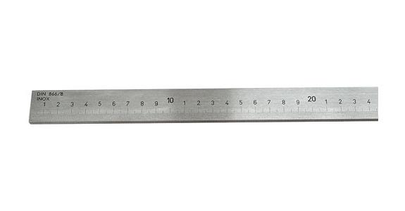 Arbeitsmaßstab DIN 866/B gelaserte 1/1 mm Teilung Normalstahl L=4000 mm