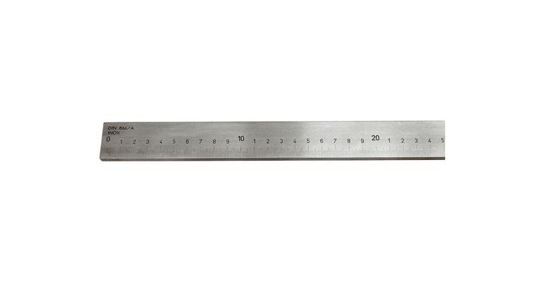 Inspection rule DIN866/A lasered 1/1 mm graduation normal steel L=4000 mm