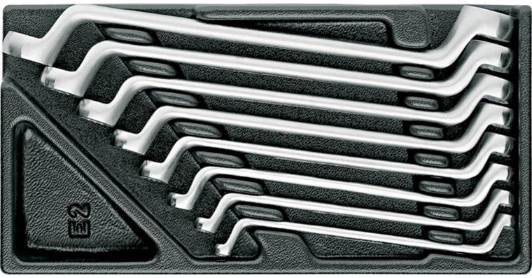 1059915101 Gekröpfter Ringschlüssel-Satz 8teilig, in 1/3-Wkz-Modul, SW 6x7-20x22 mm