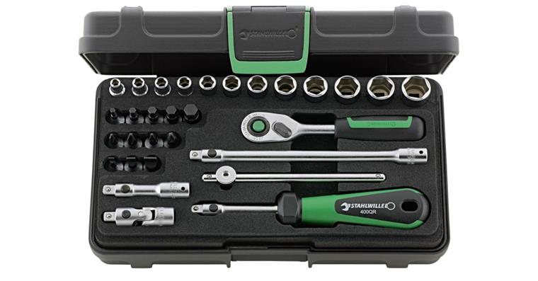 1/4 inch hexagon socket set 30 pieces AF 4-14 mm