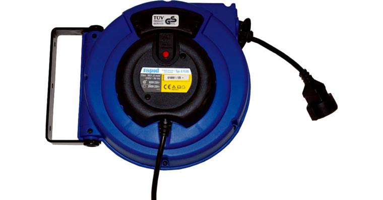 Automatic cable winder IP20 230 V cable H05 VV F3 G 1.5 mm2 length 15 m