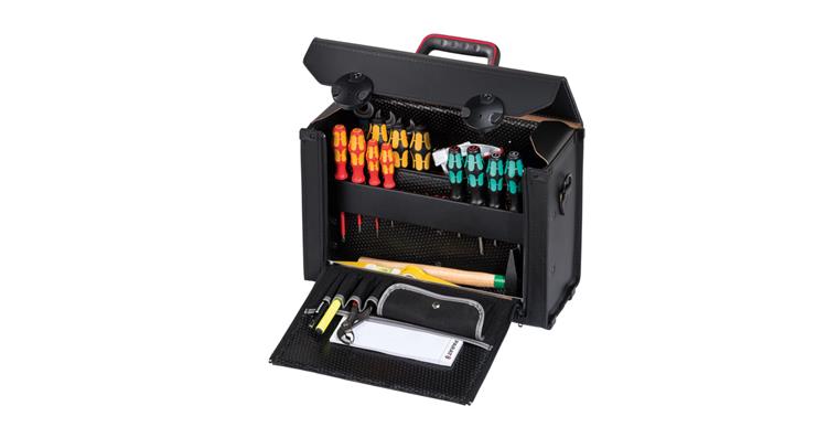 Tool bag cowhide black 415x165x275 mm empty