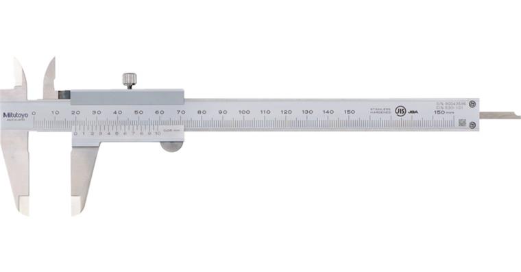 Messschieber 150mm, Feststellschraube, flach