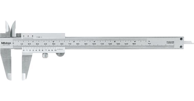Messschieber 150mm, Feststellschraube, rund