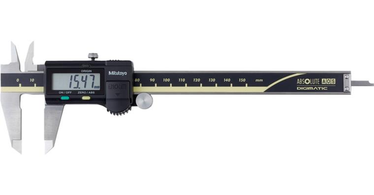 Digital pocket vernier callipers 0-150 mm with data output and drive wheel