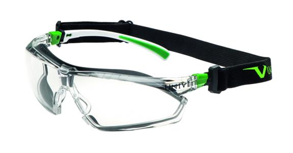 Schutzbrille 506 UP Hybrid weiß/grün klar