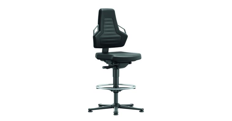 Arbeitsdrehstuhl Nexxit 3 Sitzhöhe 570-820mm mit Gleiter PU-Schaum Griff grau