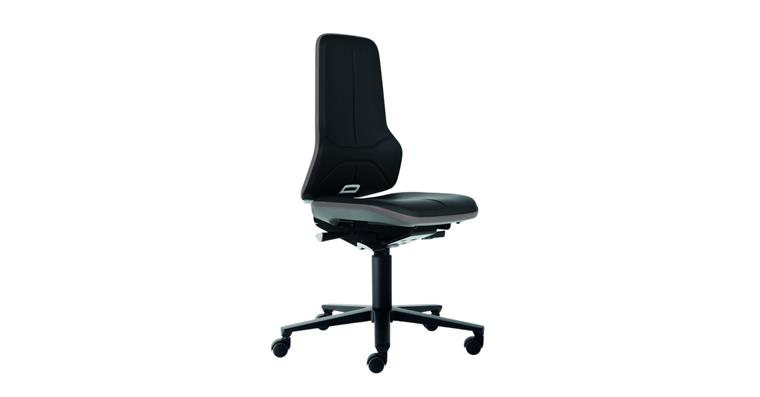 Arbeitsdrehstuhl Neon 2 Sitzhöhe 450-620mm Kunstleder mit Rollen Flexband grau