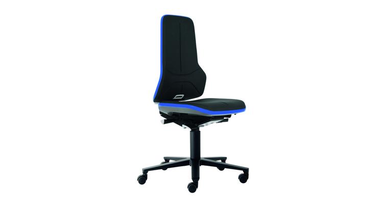 Arbeitsdrehstuhl Neon 2 Sitzhöhe 450-620mm Supertec mit Rollen Flexband blau