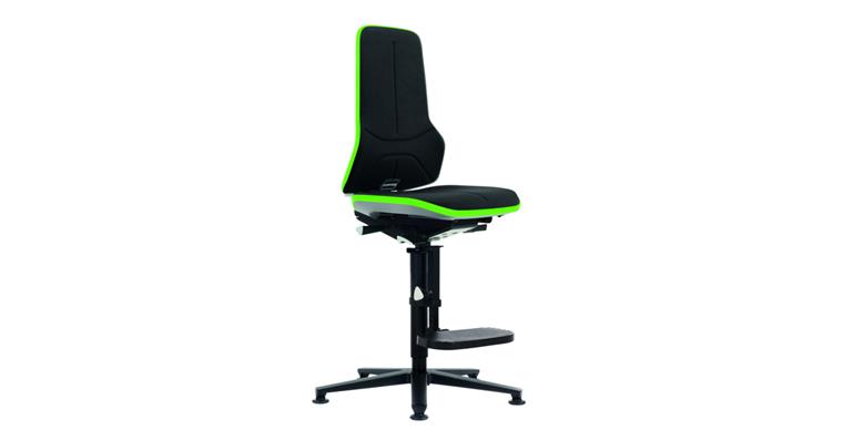 1082401134 Arbeitsdrehstuhl Neon 3 Sitzhöhe 590-870mm Supertec mit Gleiter, Flexband grün