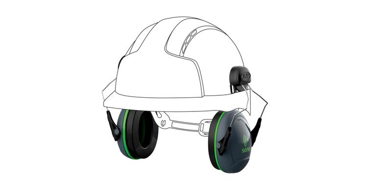 1002679114 Helmet ear defenders Sonis 1 for EVO hard hats, SNR = 26 dB, EN 352