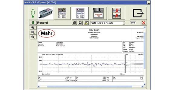 Auswertesoftware SW PS1/M300 Explorer für Rauheitsmessgerät Kat-Nr. 33932