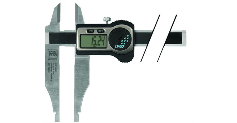 TWIN-CAL IP67 dig. workshop callipers 0-800 mm, w. blade tips, data output