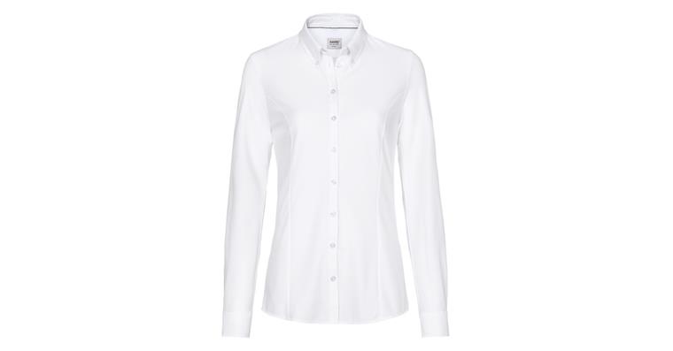 Long-sleeved stretch blouse white size S