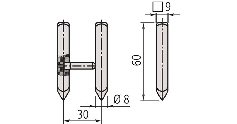 1001350716 Marking-off needle (1 pair)
