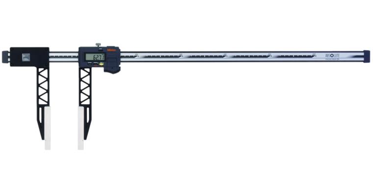 IP66 dig. workshop callipers 0-600 mm, lightweight, long, w. data output 