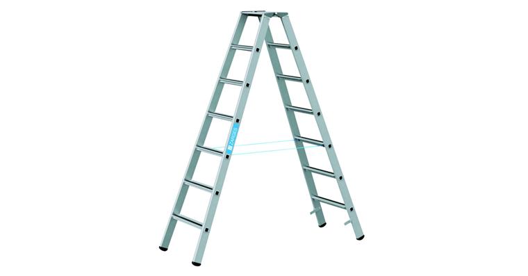 Step ladder 2x7 steps working height 3.30 m ladder length 1.98 m