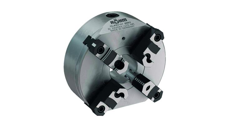 Four-jaw lathe chuck steel body Kk. Size 6 DIN 55027 diameter 200 mm