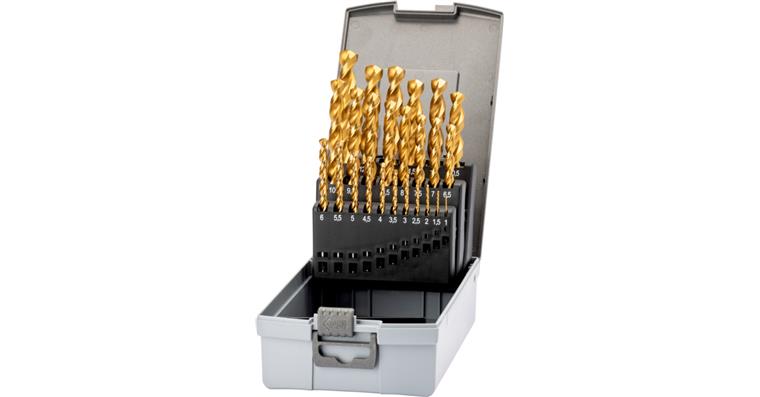 ATORN Spiralbohrer-Satz TLP HSSE-TIN DIN 338 1,0-13,0 mm 0,5 in Kassette