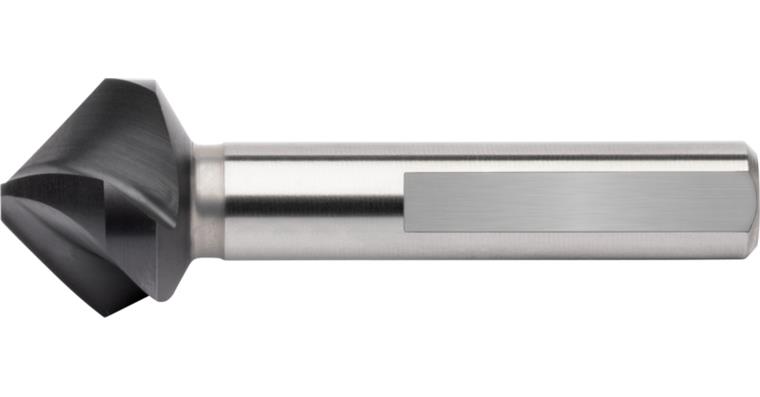 ATORN countersink, 90°, HSSE TiAlN, unequal spiral pitch, 20.5 mm, 3-flat shank