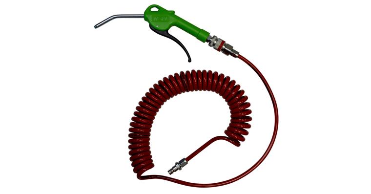 HHW Druckluft Set Blaspistole SuperSilent Sicherheitsdüse + 4,0m Spiralschlauch