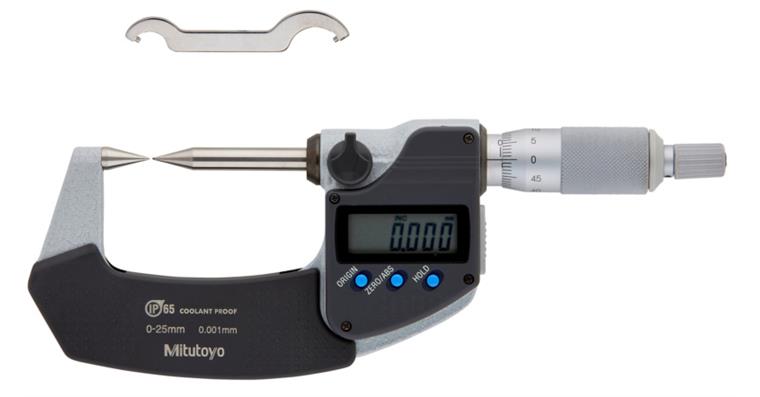 1001362939 Digital-Bügelmessschraube 75-100 mm IP65 spitze Messflächen 30° und Datenausgang