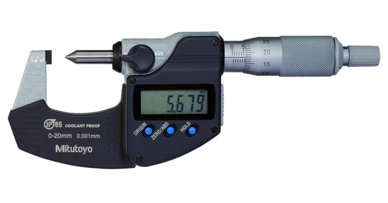 Digital-Bügelmessschraube 0-20 mm IP65 für Crimphöhen mit Datenausgang