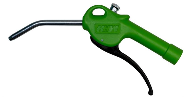 Pneumatic blow-out gun with throttle screw