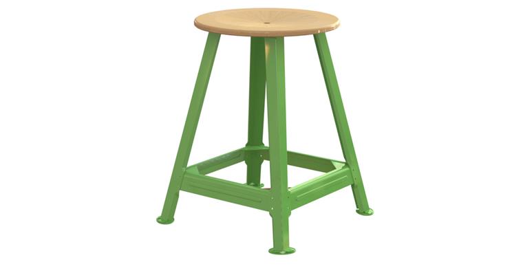 LIZZARD WERKSTATT-HOCKER 4-BEIN GESTELL H500 MM RAL 6018