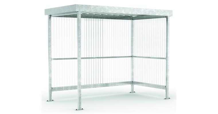 Raucherunterstand Premium V1 B 2960 mm x T 1580 mm x H 2360 mm verzinkt