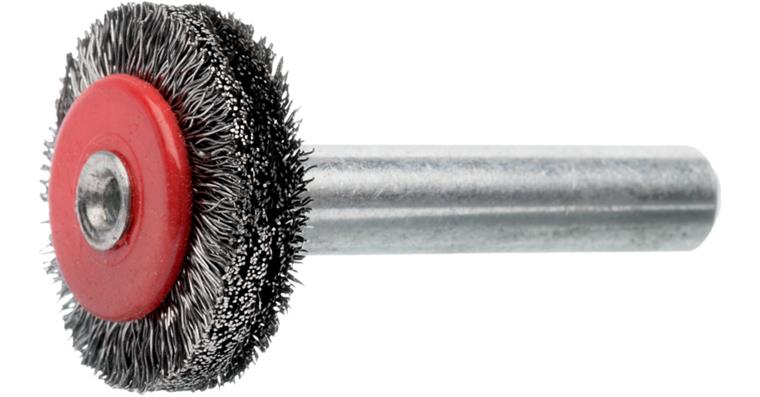 ATORN cyl. wire brush 50 mm diameter, shank 6 mm crimped steel wire 0.20 mm